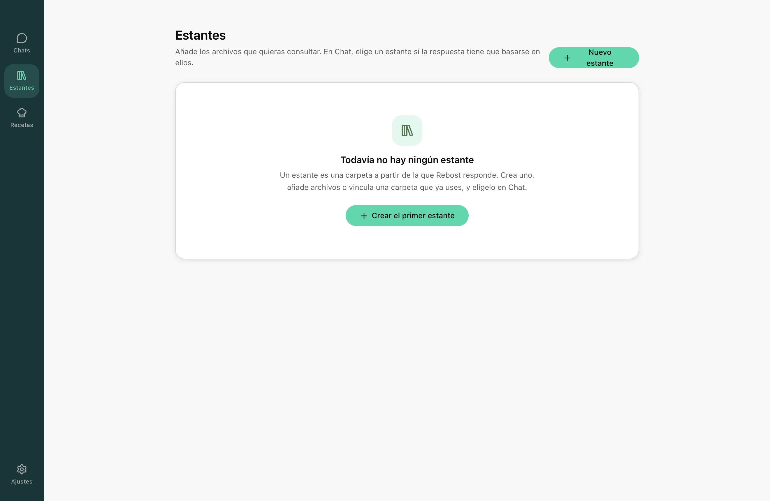 Estantes de Rebost: un Estante creado a partir de una carpeta del disco.